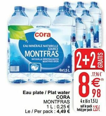 Cora Eau plate - plat water cora montfras aanbieding