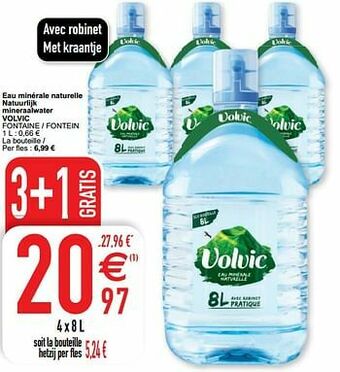 Cora Eau minérale naturelle natuurlijk mineraalwater volvic fontaine - fontein aanbieding