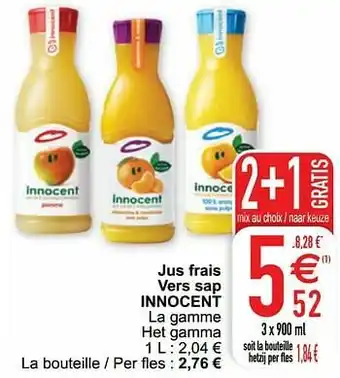 Jus frais vers sap innocent
