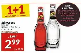 Intermarché Schweppes selection hibiscus of pink pepper aanbieding