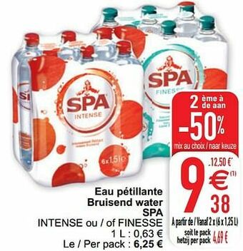 Cora Eau pétillante bruisend water spa intense ou - of finesse aanbieding