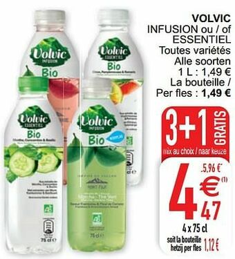 Cora Volvic infusion ou - of essentiel aanbieding