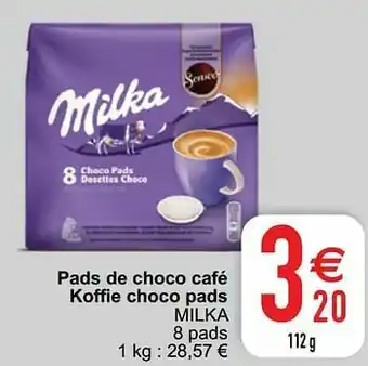 Pads de choco café koffie choco pads milka
