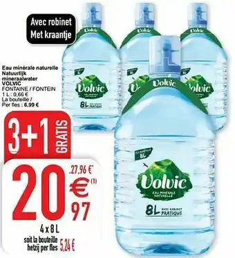 Cora Eau minérale naturelle natuurlijk mineraalwater volvic fontaine - fontein aanbieding