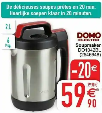 Cora Domo elektro soupmaker do1042bl aanbieding