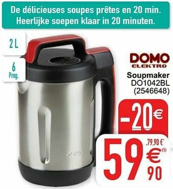 Cora Domo elektro soupmaker do1042bl aanbieding