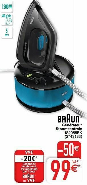 Cora Braun générateur stoomcentrale is2055bk aanbieding