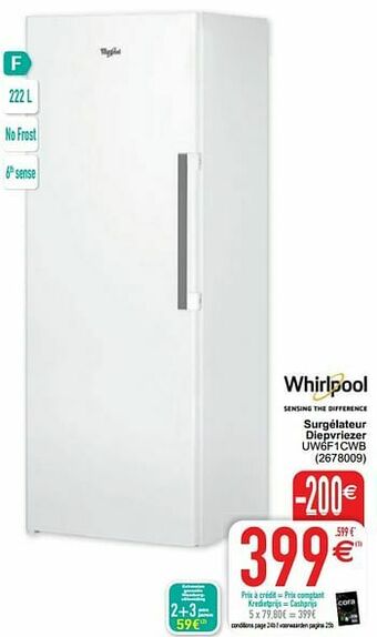 Whirlpool surgélateur diepvriezer uw6f1cwb
