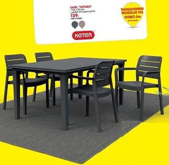 Hubo Tafel futura aanbieding