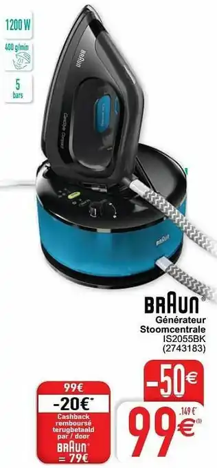 Braun générateur stoomcentrale is2055bk