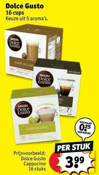 Kruidvat Dolce gusto cappucino aanbieding
