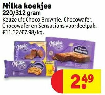 Kruidvat Milka koekjes aanbieding