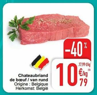 Cora Chateaubriand de boeuf - van rund aanbieding