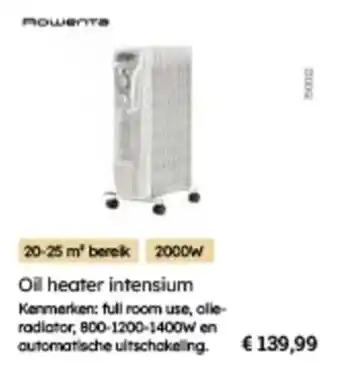 Multi bazar Oil heater intensium aanbieding