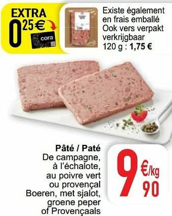 Cora Pâté - paté aanbieding