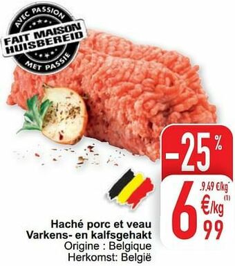 Haché porc et veau varkens- en kalfsgehakt