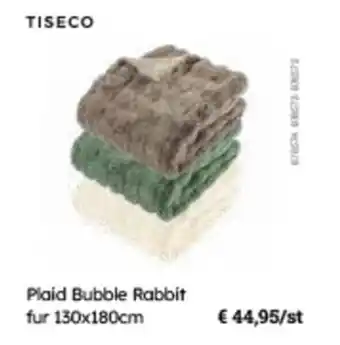 Plaid Bubble Rabbit fur 130 x 180cm