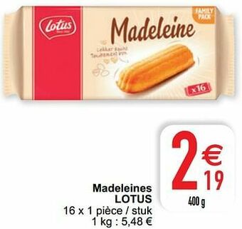 Cora Madeleines lotus aanbieding