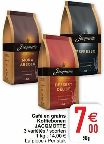 Cora Café en grains koffiebonen jacqmotte aanbieding
