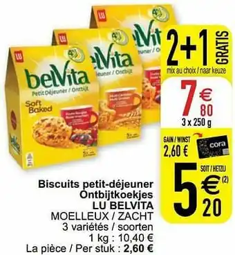 Biscuits petit-déjeuner ontbijtkoekjes lu belvita moelleux - zacht
