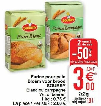 Cora Farine pour pain bloem voor brood soubry aanbieding