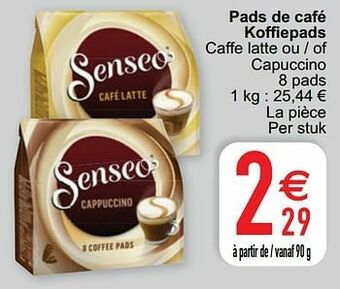 Pads de café koffiepads