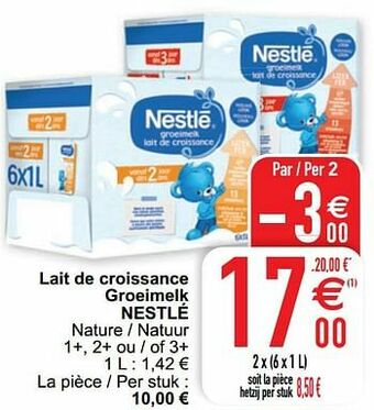 Cora Lait de croissance groeimelk nestlé aanbieding