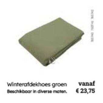 Multi bazar Winterafdekhoes groen aanbieding