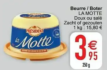 Beurre - boter la motte