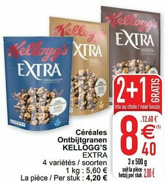 Cora Céréales ontbijtgranen kellogg’s extra aanbieding