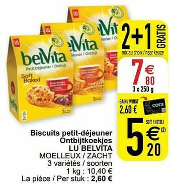 Biscuits petit-déjeuner ontbijtkoekjes lu belvita moelleux - zacht