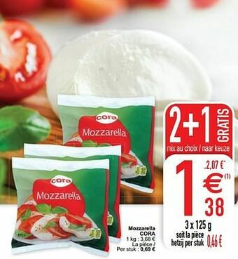 Cora Mozzarella cora aanbieding