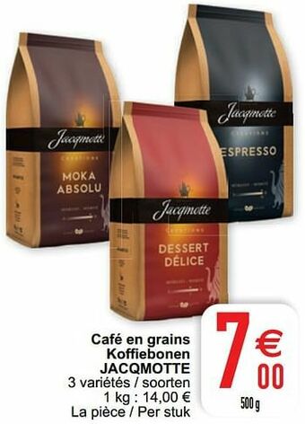 Café en grains koffiebonen jacqmotte
