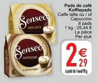 Pads de café koffiepads