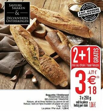 Cora Baguette - stokbrood tradition belge belgische traditie aanbieding