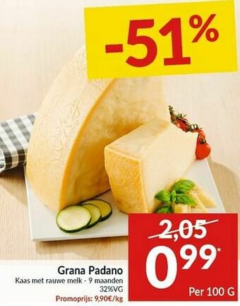 Grana padano kaas met rauwe melk