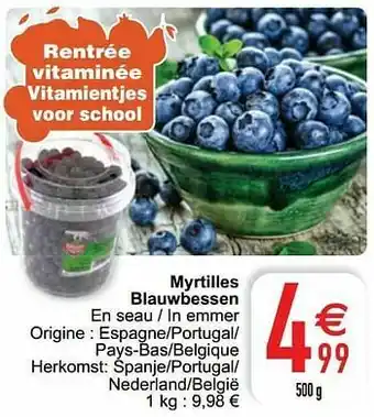 Cora Myrtilles blauwbessen aanbieding