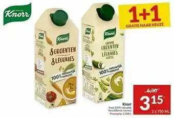 Intermarché Knorr soep 100% natuurlijk aanbieding