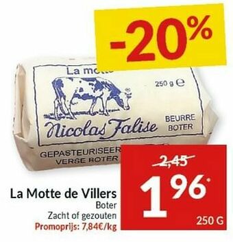 Intermarché La motte de villers boter zacht of gezouten aanbieding