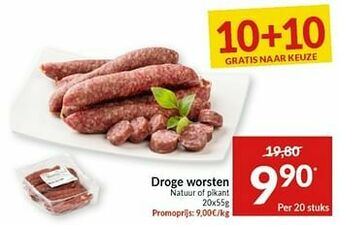 Intermarché Droge worsten natuur of pikant aanbieding