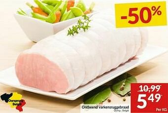 Intermarché Ontbeend varkensruggebraad aanbieding