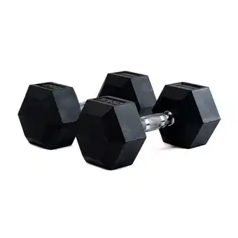 Decathlon Professionele zeshoekige rubberen halters 12kg aanbieding