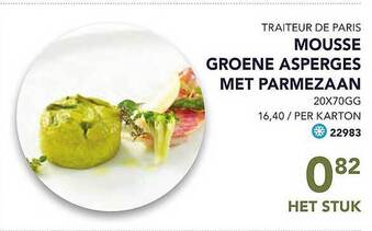 Bidfood Mousse Groene Asperges Met Parmezaan aanbieding
