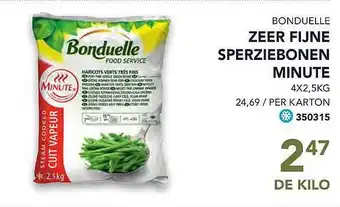 Bidfood Bonduelle Zeer Fijne Sperziebonen Minute aanbieding