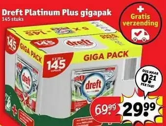 Kruidvat Dreft platinum plus gigapak aanbieding