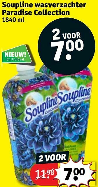 Kruidvat Soupline wasverzachter paradise collection aanbieding