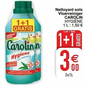 Nettoyant sols vloerreiniger carolin hygiëne