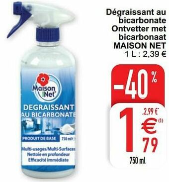Dégraissant au bicarbonate ontvetter met bicarbonaat maison net