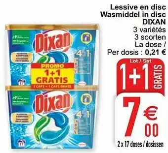 Lessive en disc wasmiddel in disc dixan