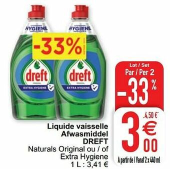 Cora Liquide vaisselle afwasmiddel dreft aanbieding